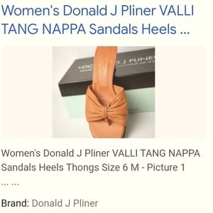 Donald Pliner Valli Tang leather kitten heel thong sandal 6.5m